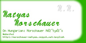 matyas morschauer business card